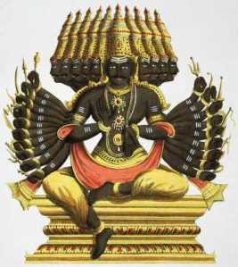 Ravan or Ravana - the demon king who fought Rama in Ramayana.