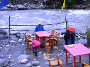 River Beas in the background...